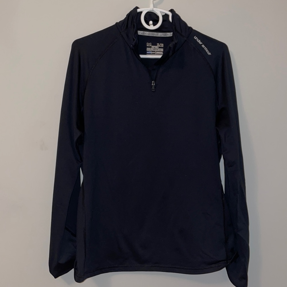 Black Fitted Under Amour Athletic Quarter Zip